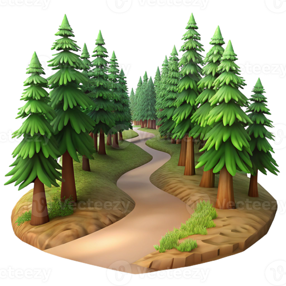 serene minimalist Winding Dirt Path Through a Den 4K png