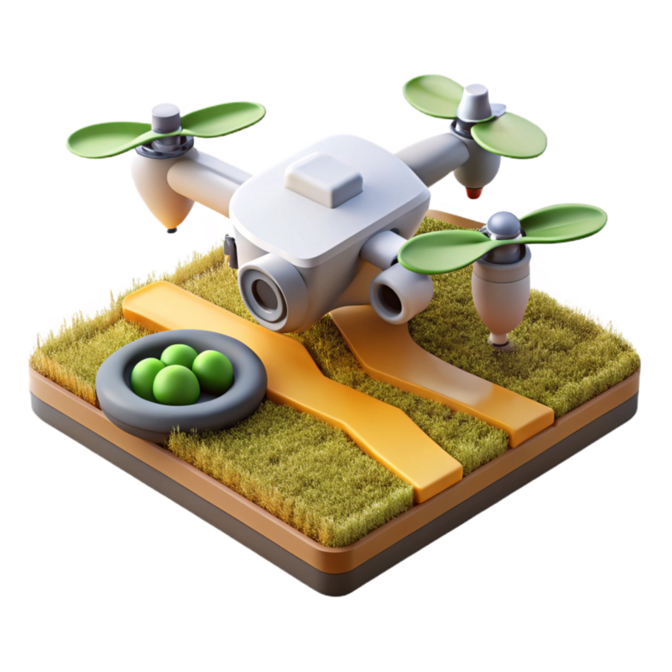 impressive vintage Agricultural Field Aerial Survey by Drone genuine png
