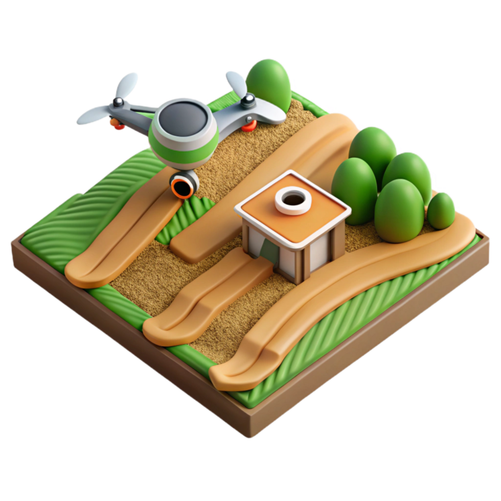 beautiful traditional Agricultural Fields Drone Mapping Top View Cutout high resolution png