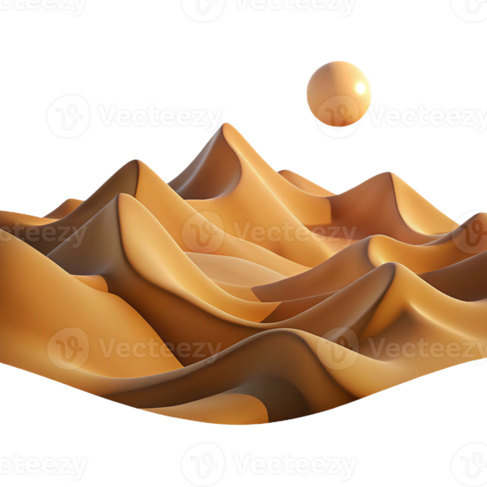 dramatic classic A Desert Landscape with Towering Sand Dunes original png