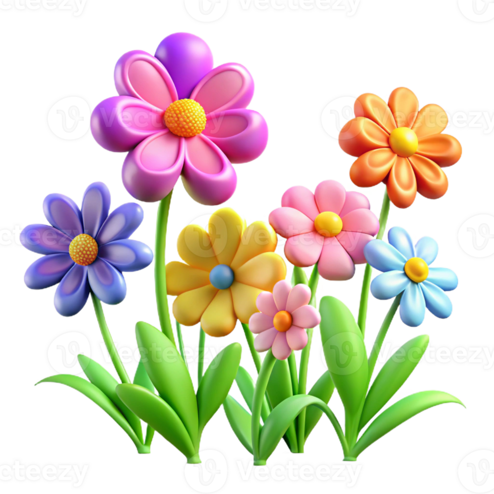 stunning artistic A Field of Colorful Wildflowers Swaying In professional png