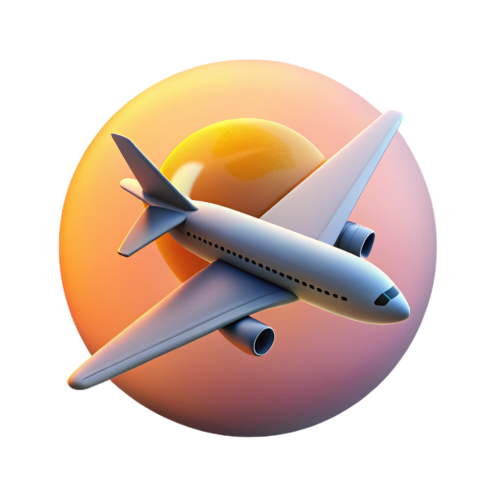 elegant vintage Airplane Taking Off Into Sunset Transparent Cutout original png