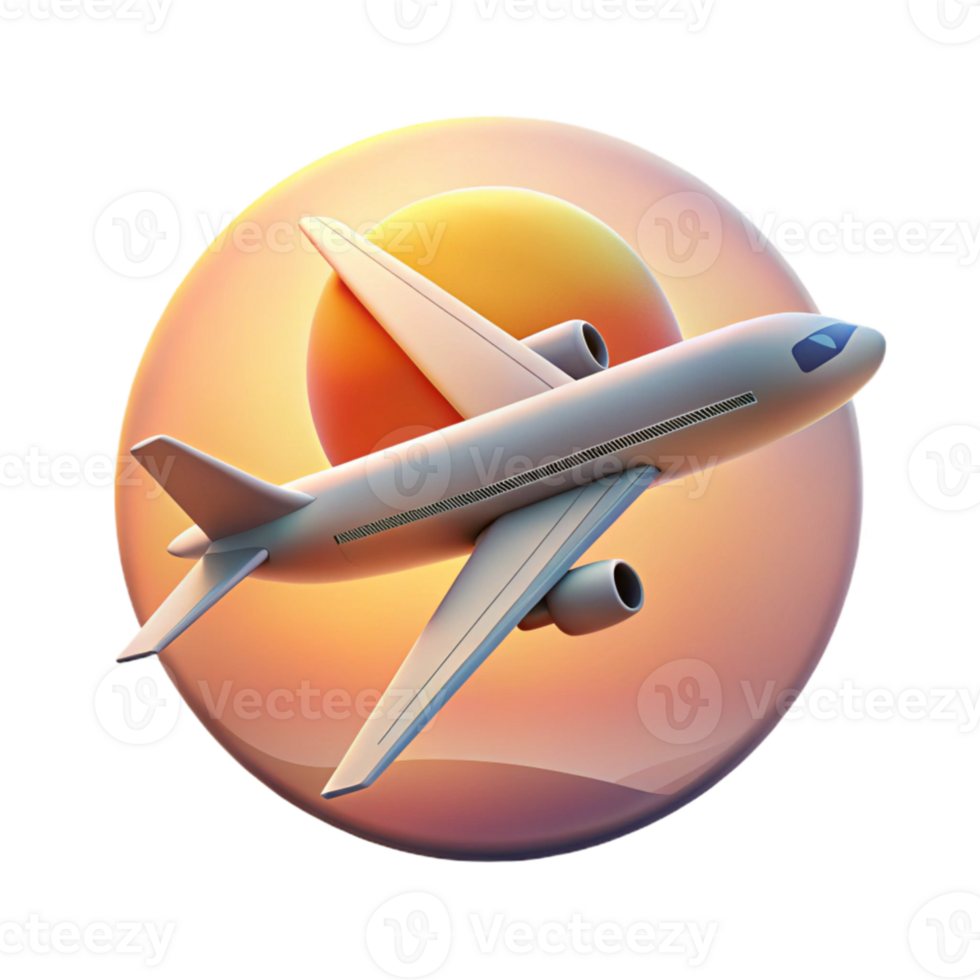 beautiful vintage Airplane Taking Off Into Sunset Transparent Cutout professional png