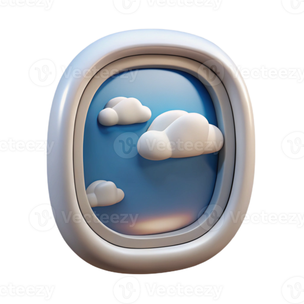 magnificent abstract Airplane Window View of Clouds Transparent Cutout original png