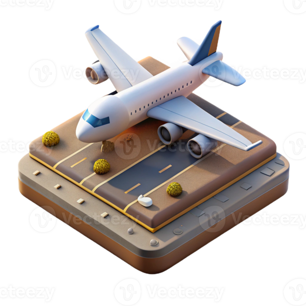 dramatic artistic Airplane Taking Off Runway View professional png