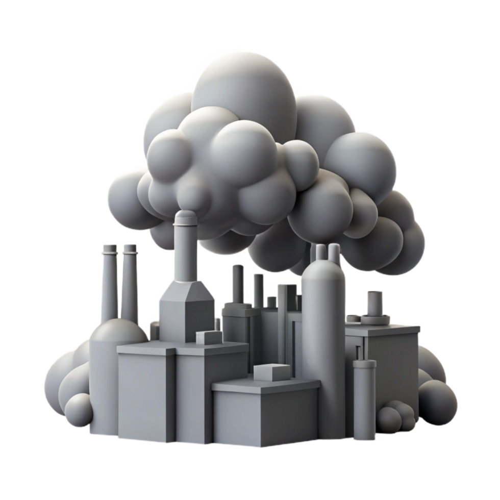 vibrant rustic Air Pollution Smog Over City Gray Hue Element png