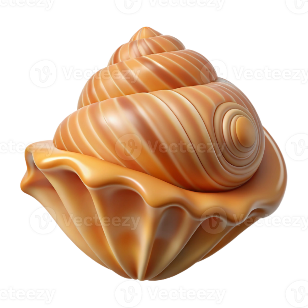 elegant rustic A Close Up of a Seashell with Intricate Pat authentic png