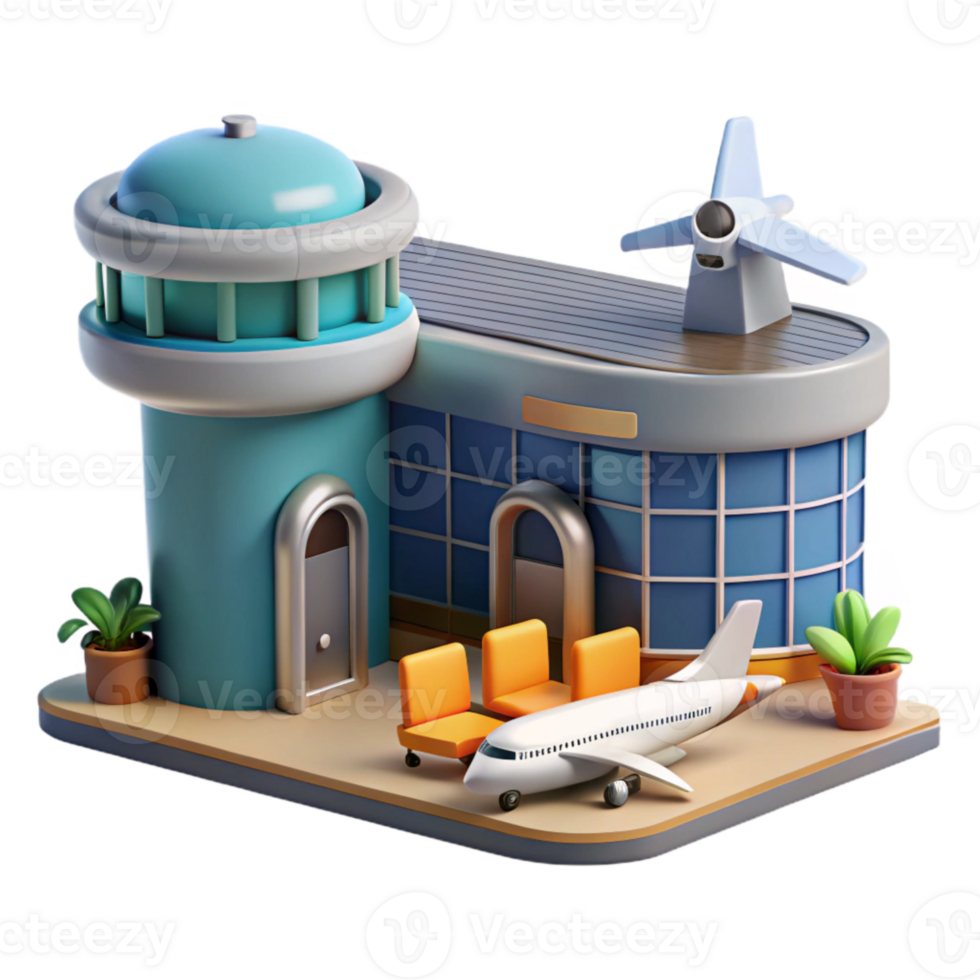 extraordinary contemporary Airport Terminal with Passengers Cutout professional png