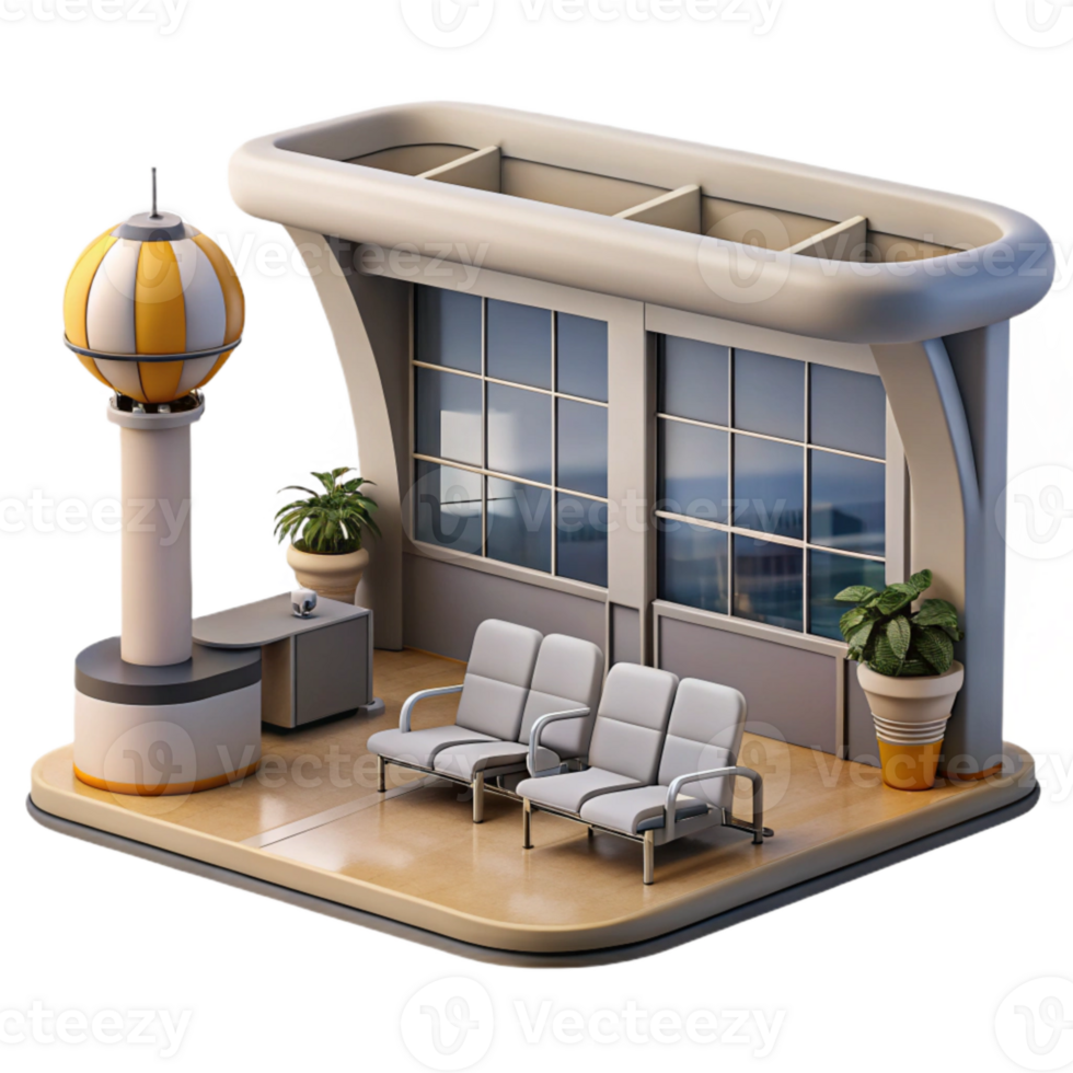 wonderful rustic Airport Terminal Interior View Cutout exclusive png