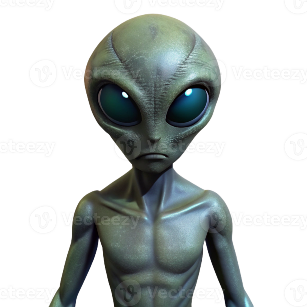 beautiful vintage Alien Creature Silhouette Dark Background premium png