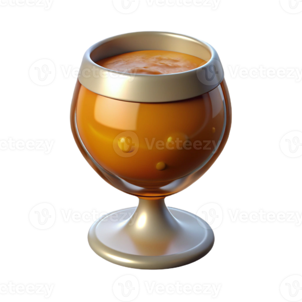 dramatic abstract Amber Ale in Chalice Glass Transparent Background high resolution png