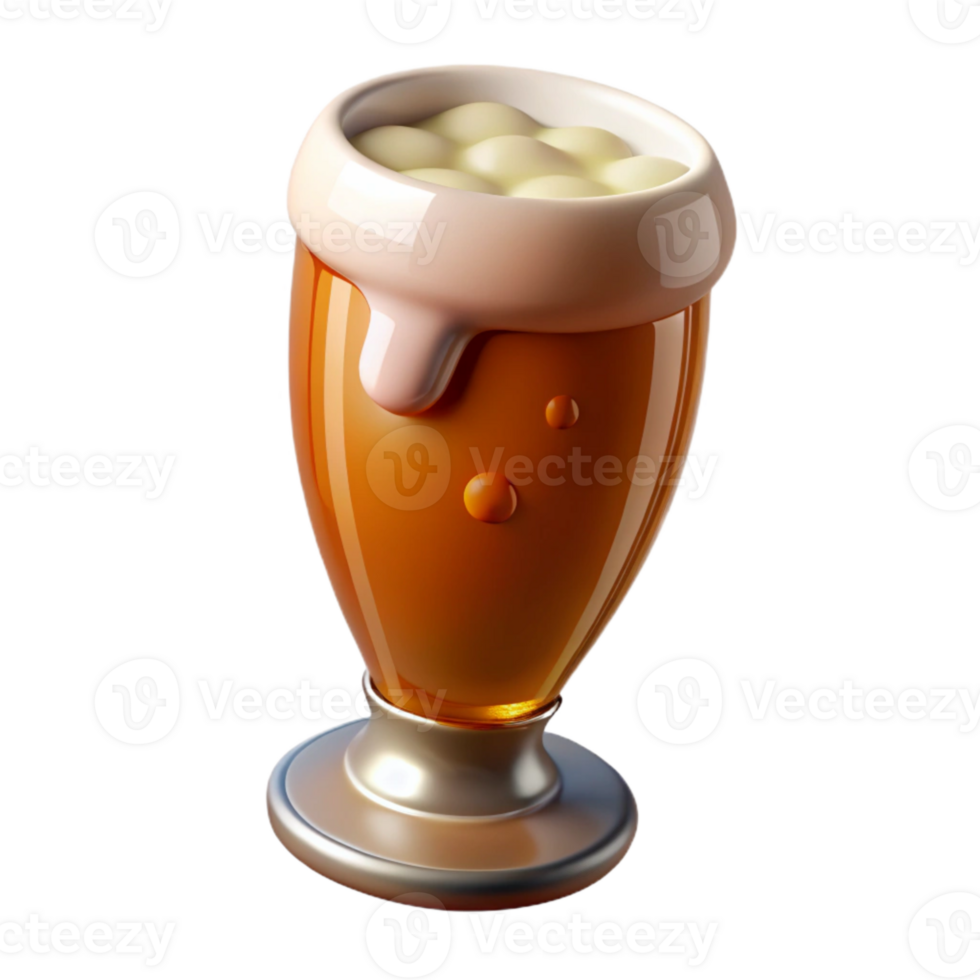 elegant traditional Amber Ale in Pilsner Glass Cutout png