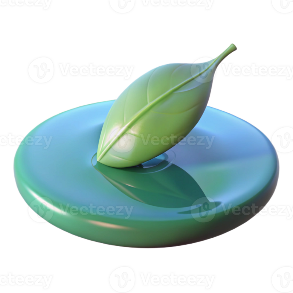 magnificent vintage A Single Leaf Floating on the Surface Of premium png
