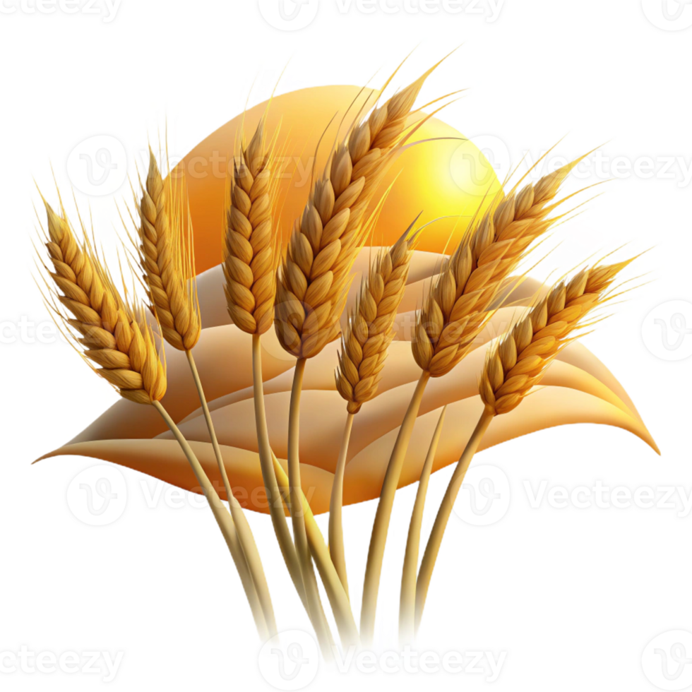 elegant rustic A Field of Wheat Swaying in the Wind Gold genuine png