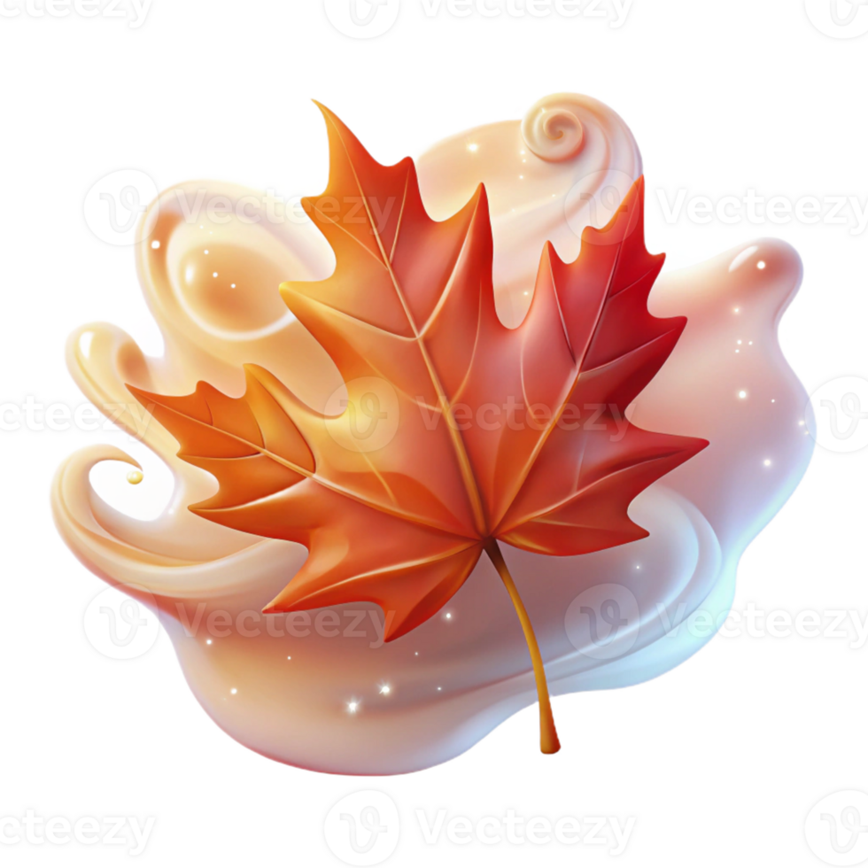 wonderful minimalist A Single Red Maple Leaf Falling A high quality png