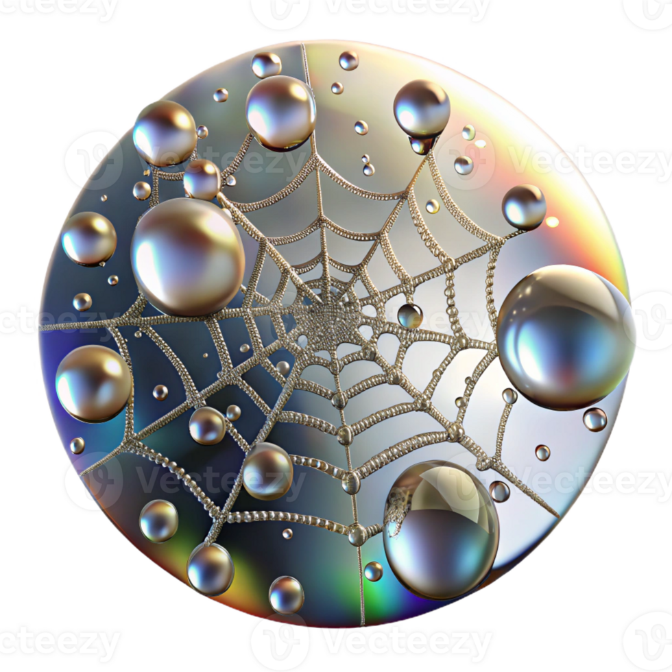 extraordinary abstract A Close Up of a Dewy Spiderweb Glistening authentic png