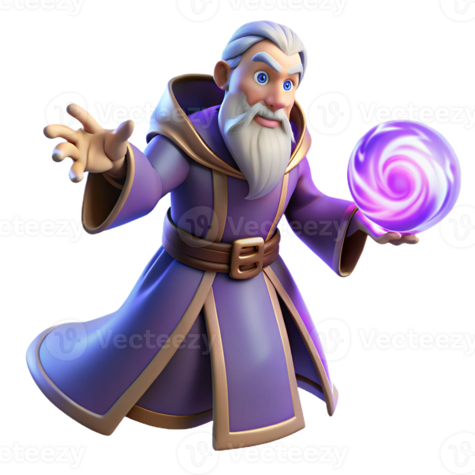 extraordinary classic A Powerful Wizard Casting a Spell of Swir 4K png