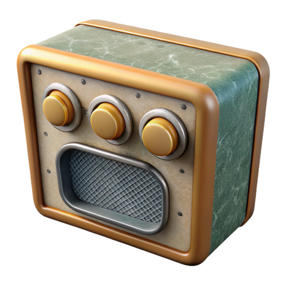 dramatic artistic Amplifier Head Top View Vintage Style original png