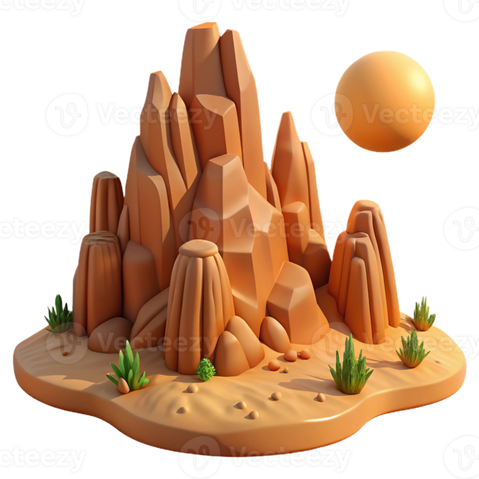 extraordinary traditional A Desert Landscape with Towering Rock Fo exclusive png