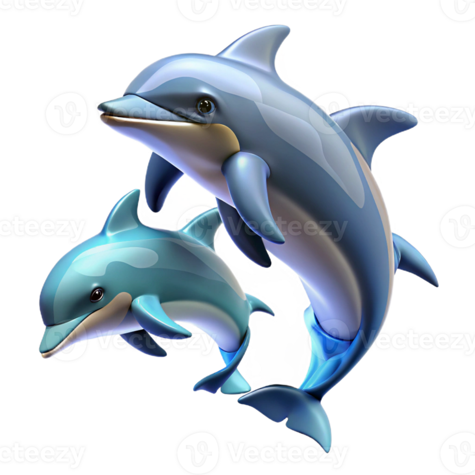 serene abstract A Group of Dolphins Leaping out of the Oce 4K png