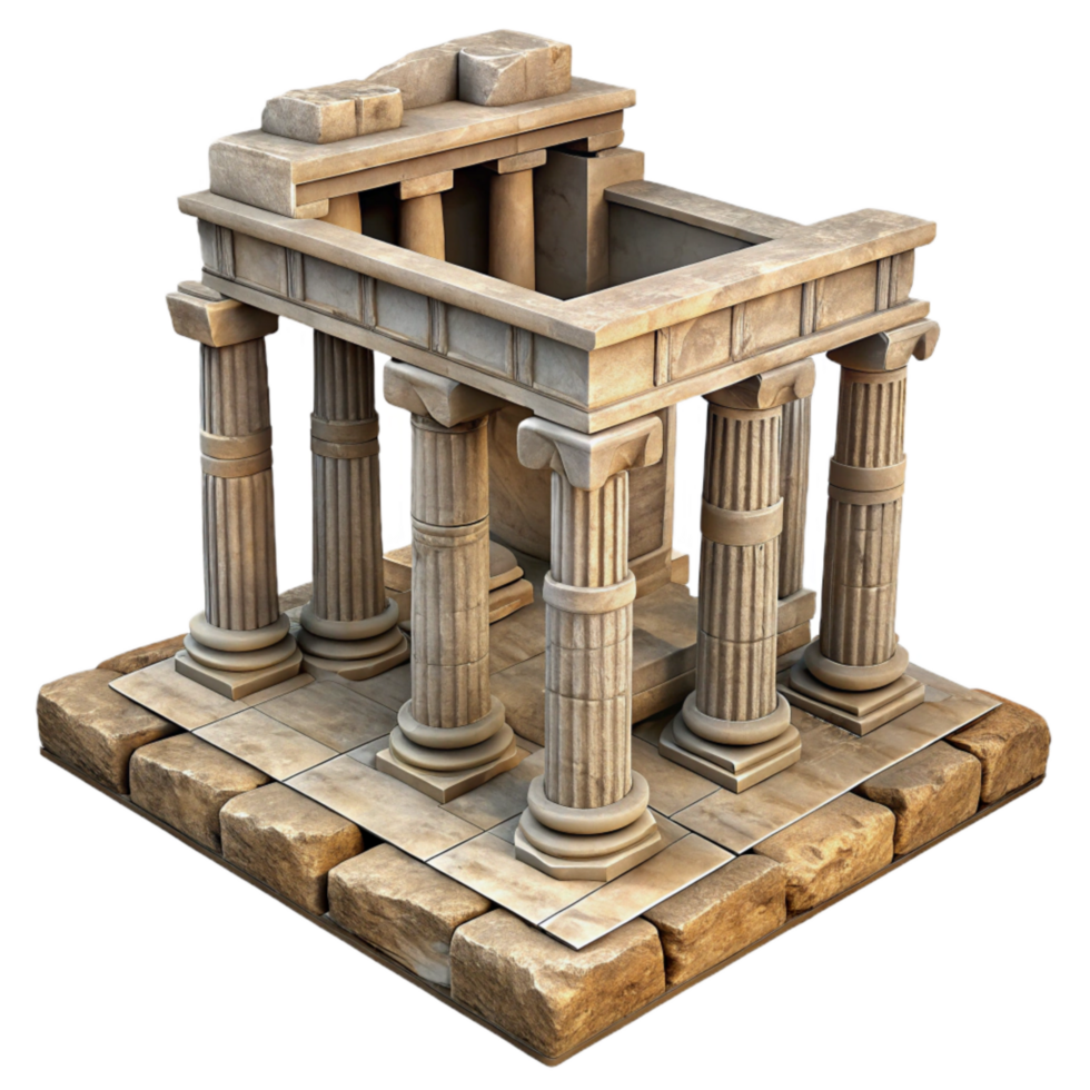 impressive contemporary Ancient City Ruins with Detailed Texture Element professional png