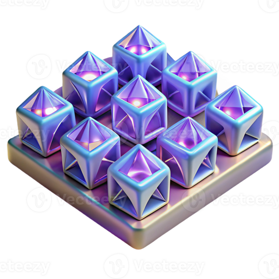 beautiful artistic A Field of Glowing Geometric Shapes Arr exclusive png