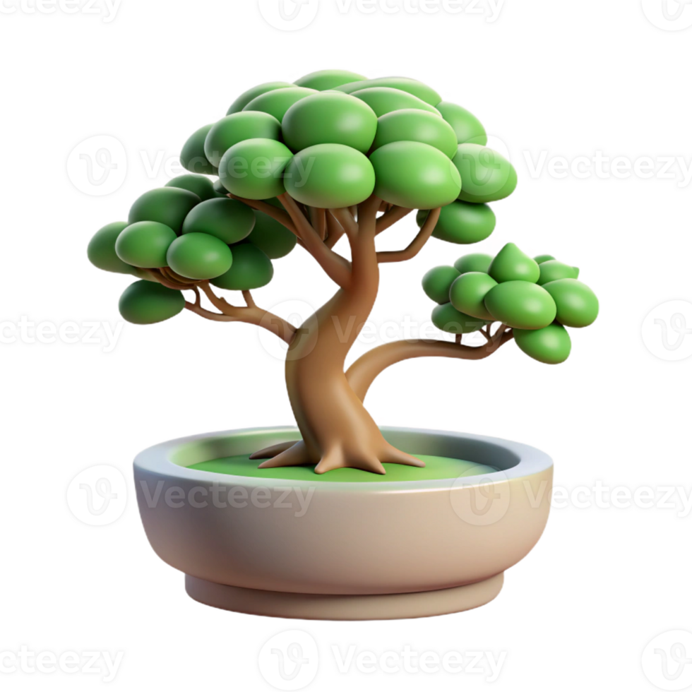 vibrant modern Bonsai Tree in Soft Light exclusive png