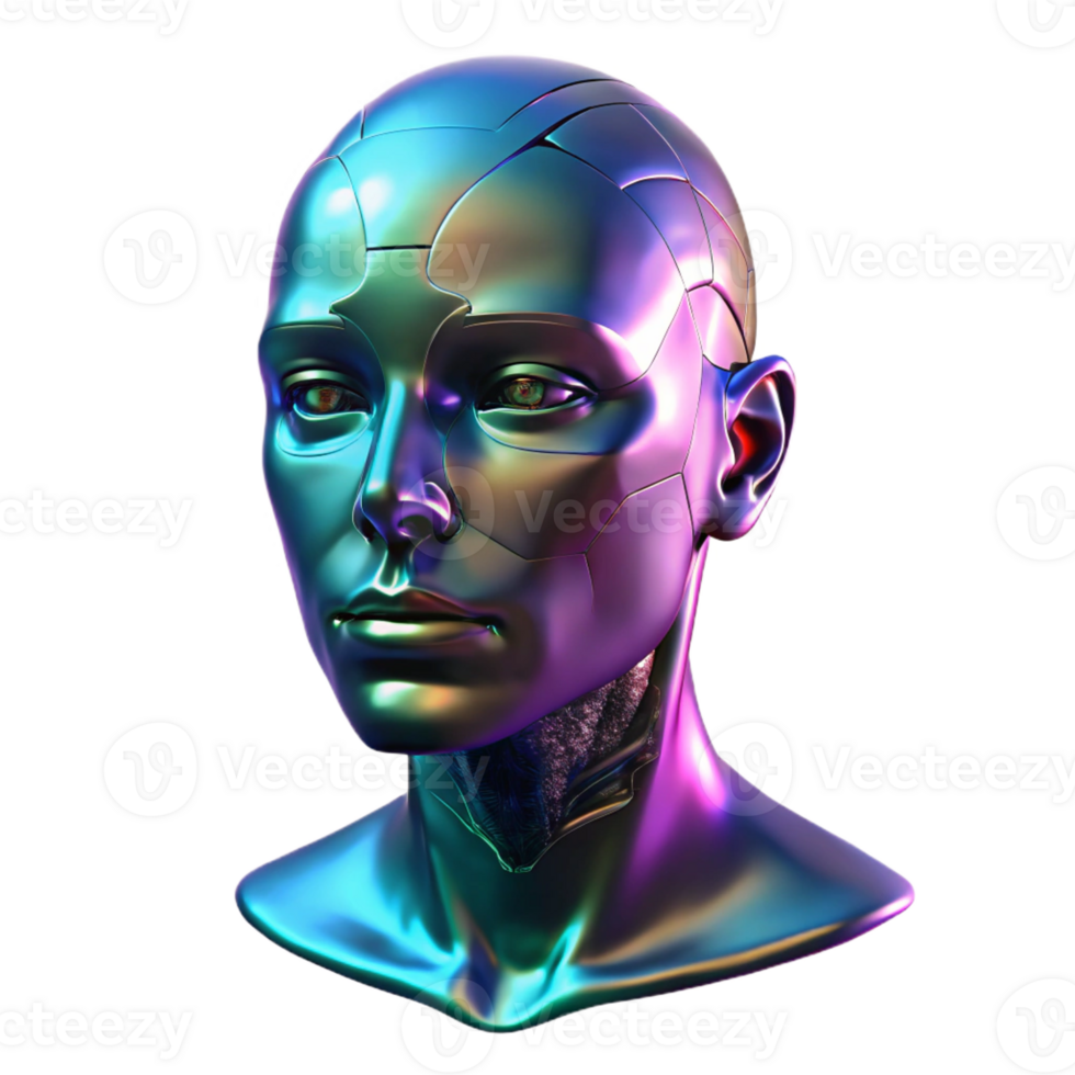 magnificent minimalist A Holographic Projection of a Human Face high quality png