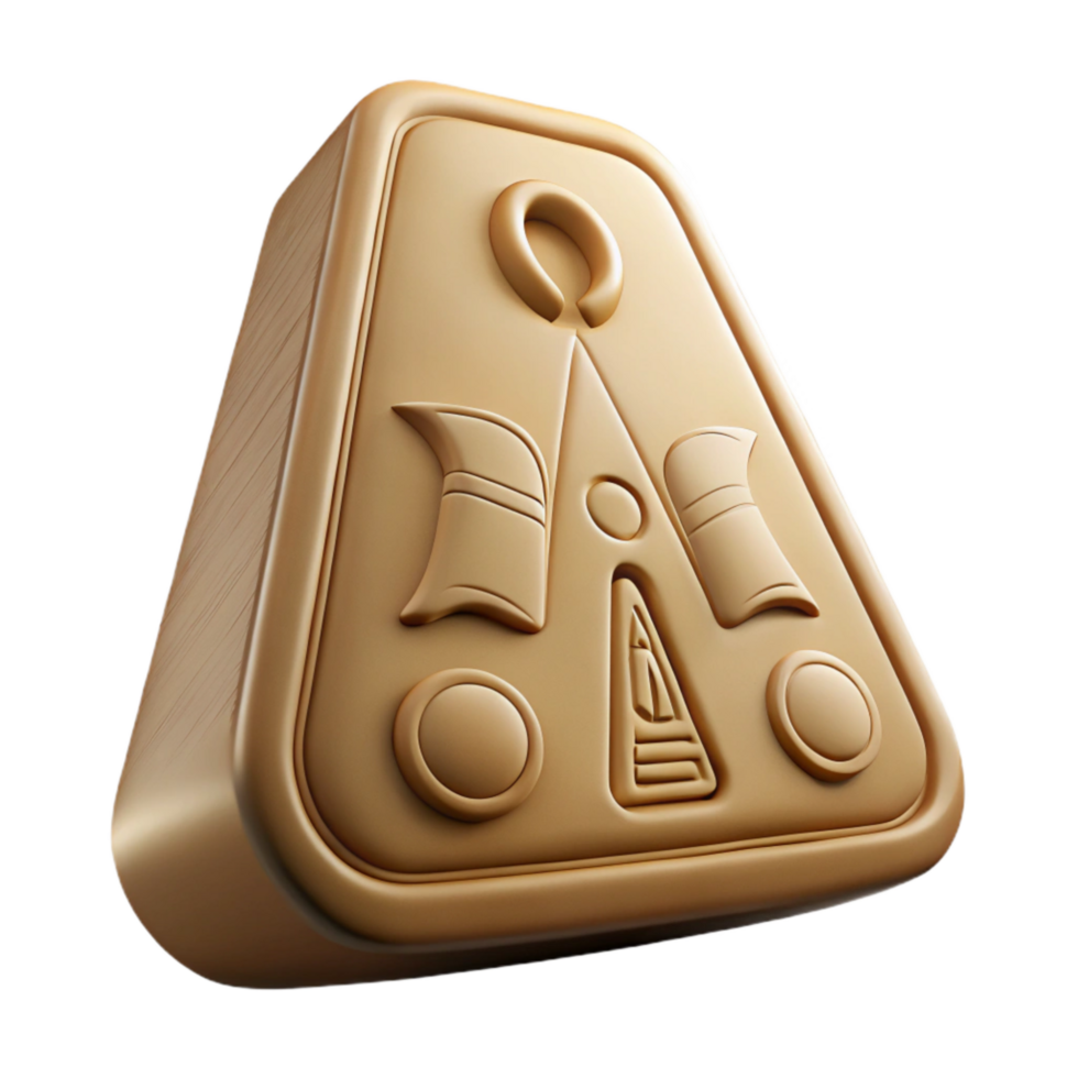 impressive modern Ancient Egyptian Hieroglyph Carving Side View Cutout high resolution png
