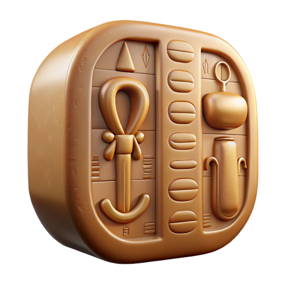 elegant minimalist Ancient Egyptian Hieroglyphs high resolution png