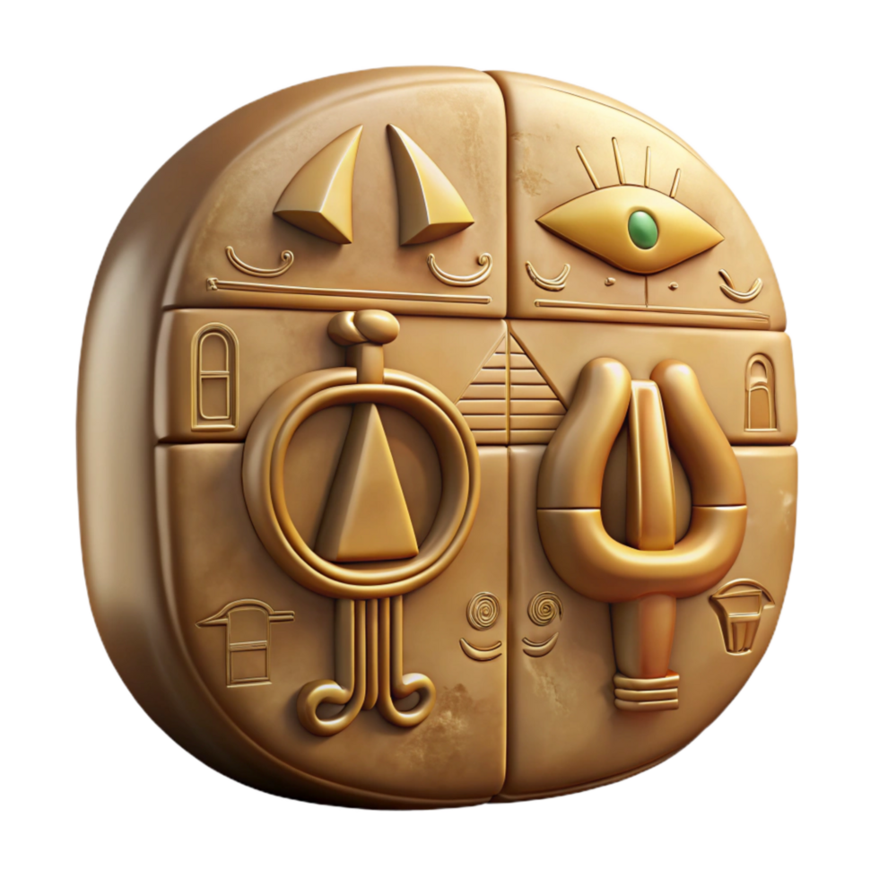 vibrant artistic Ancient Egyptian Hieroglyphs high quality png