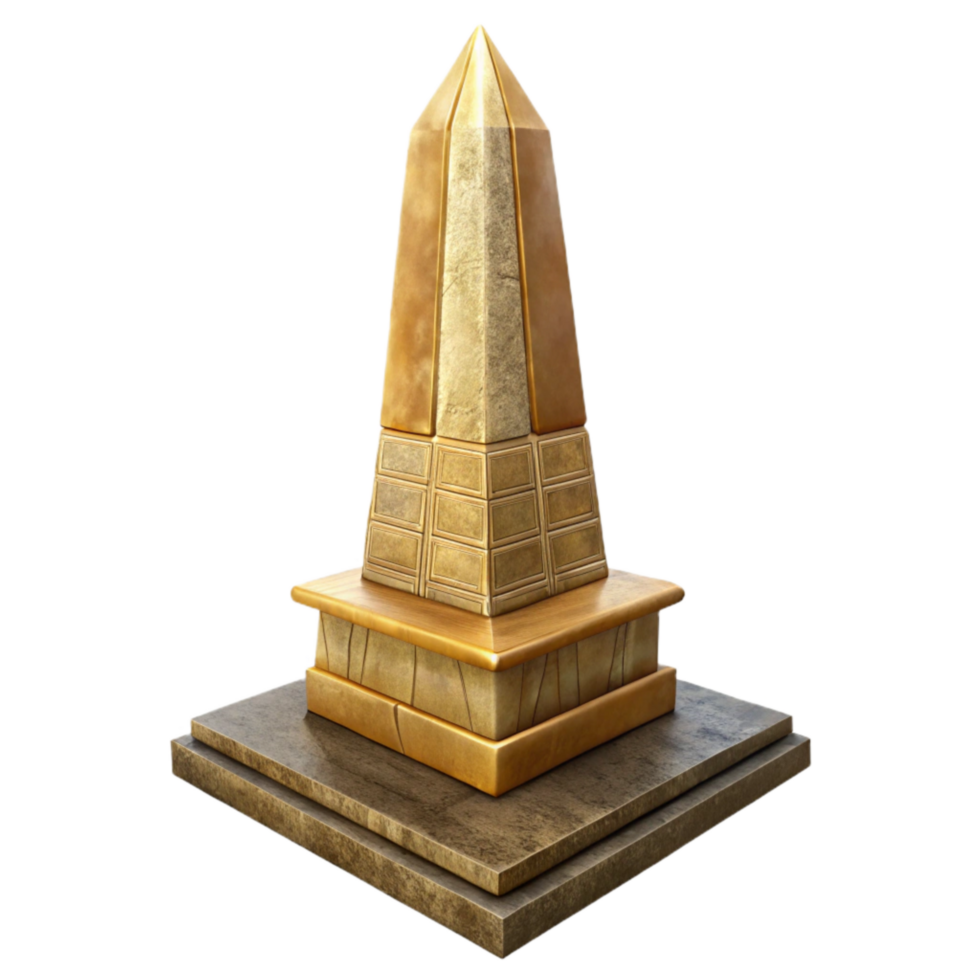 elegant classic Ancient Egyptian Obelisk Element png