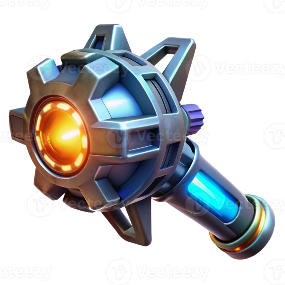 impressive classic A Futuristic Weapon with Glowing Energy Co high quality png