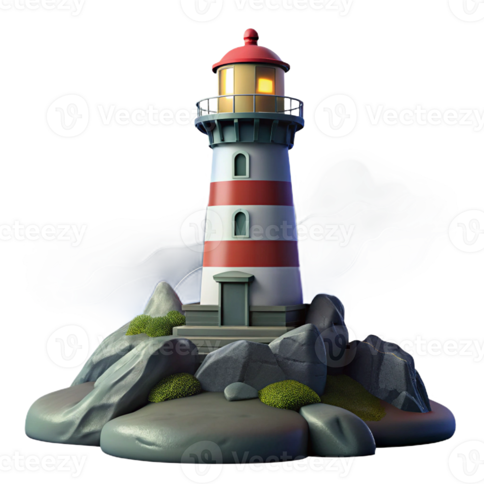 extraordinary modern A Solitary Lighthouse on a Rocky Coast S 4K png
