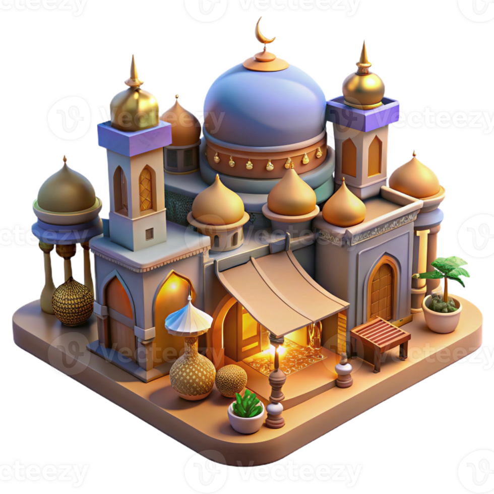 elegant traditional A Bustling Marketplace in a Middle Eastern high resolution png