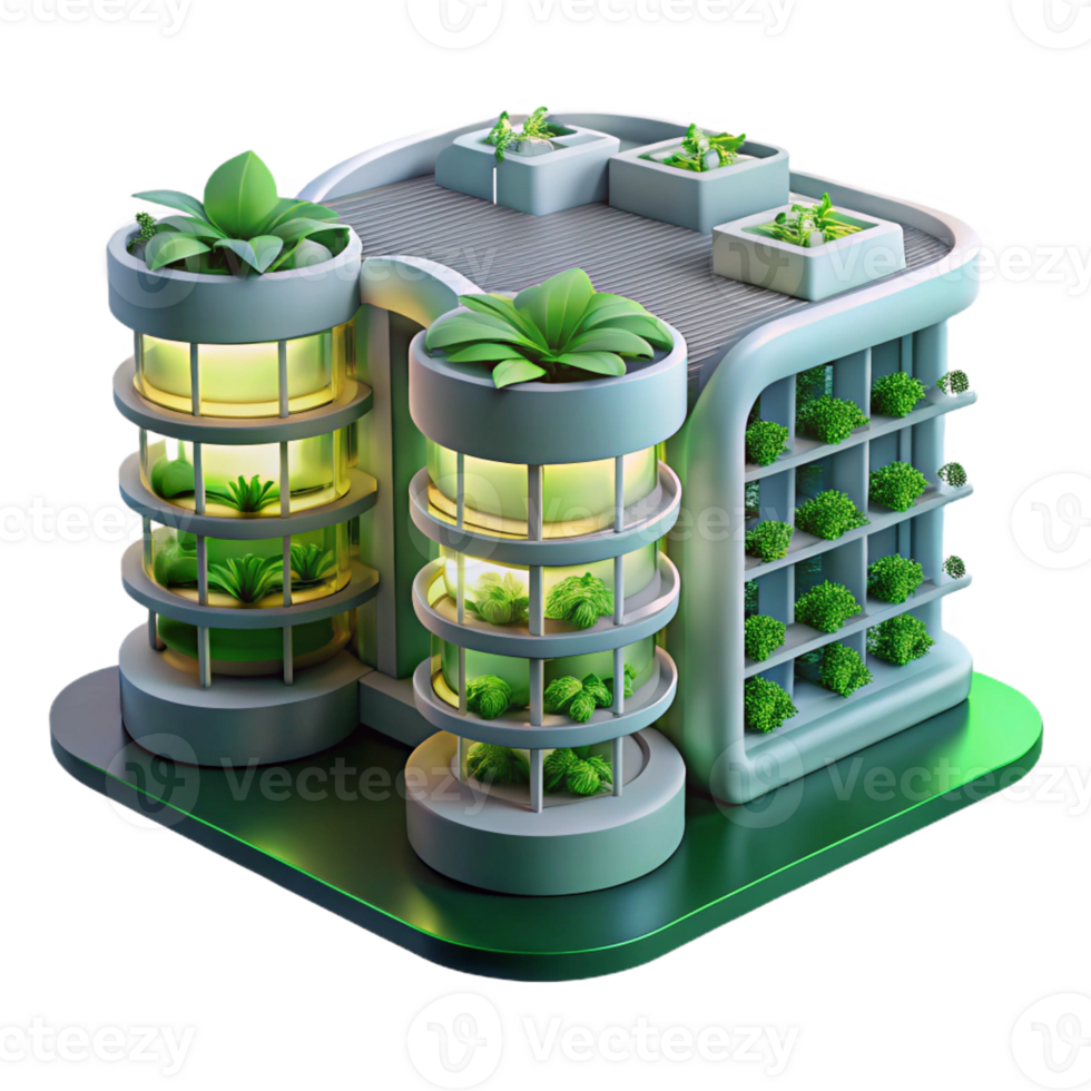 serene classic A Futuristic Apartment Complex with Vertic premium png