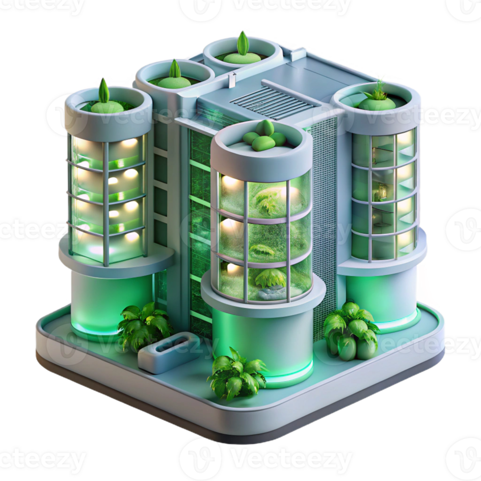 beautiful modern A Futuristic Apartment Complex with Vertic exclusive png