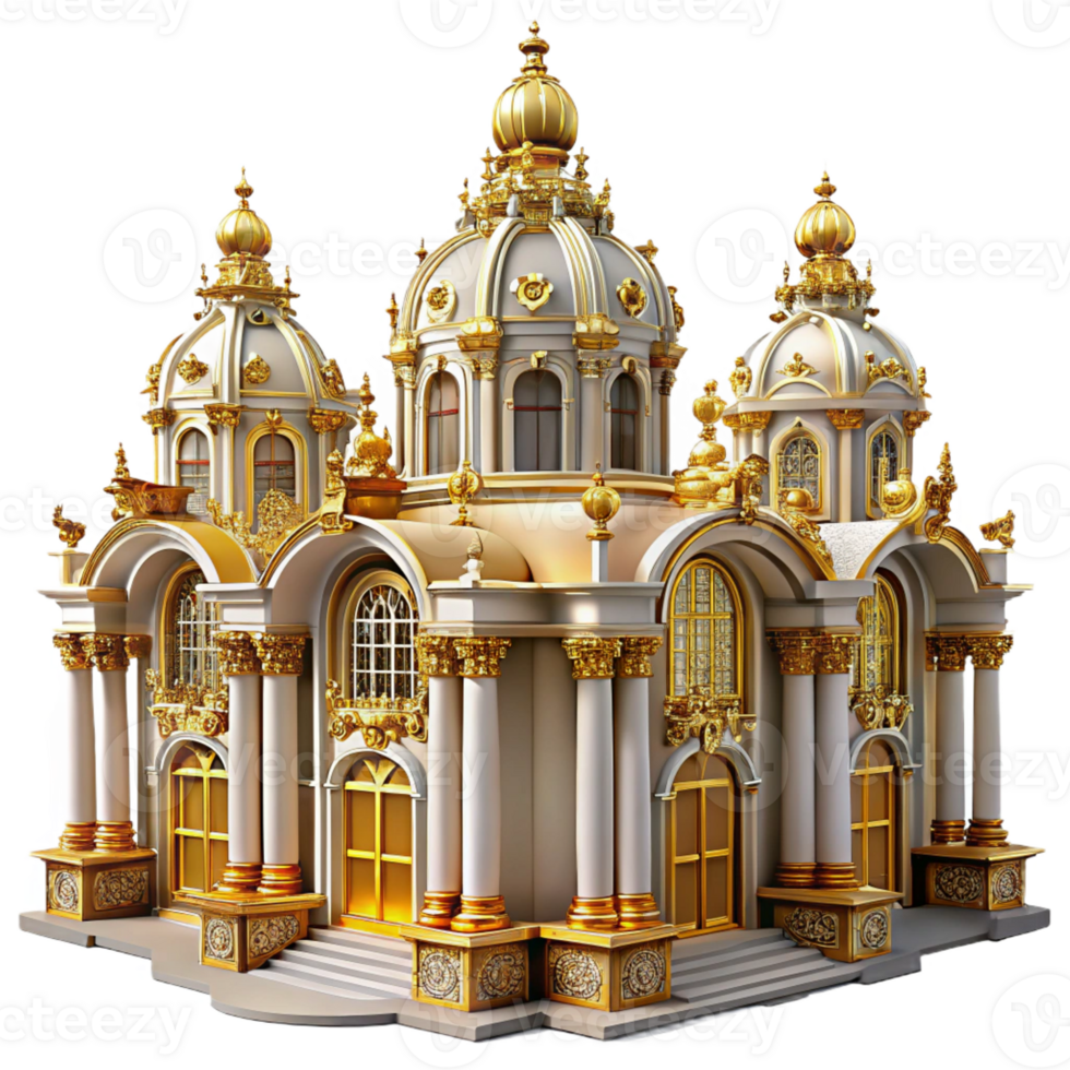 dramatic minimalist An Elaborate Baroque Palace with Ornate detailed png
