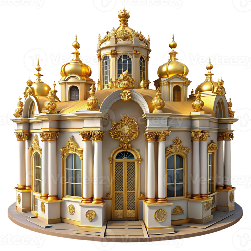 stunning minimalist An Elaborate Baroque Palace with Ornate premium png