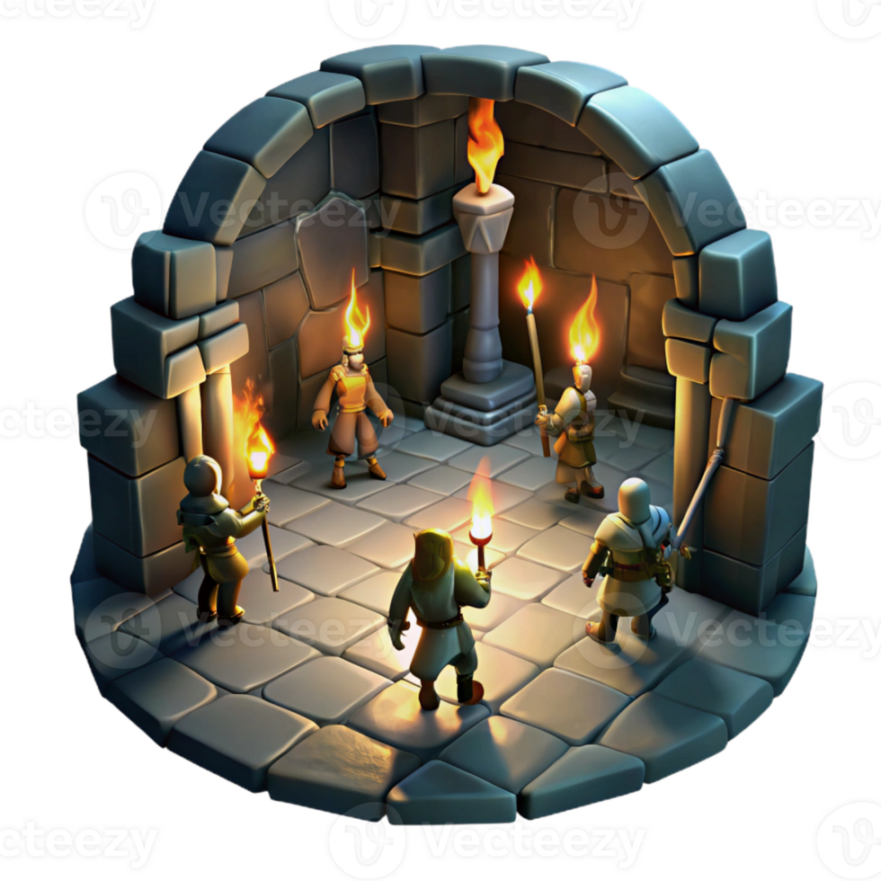beautiful rustic A Group of Adventurers Exploring a Dark high resolution png