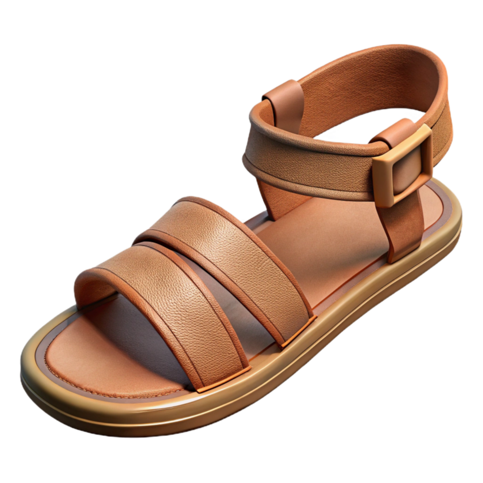 dramatic contemporary Ancient Greek Sandal Leather Texture Side View png