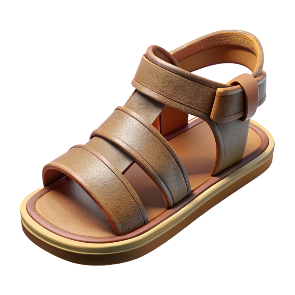 wonderful creative Ancient Greek Sandal Leather Texture Side View genuine png