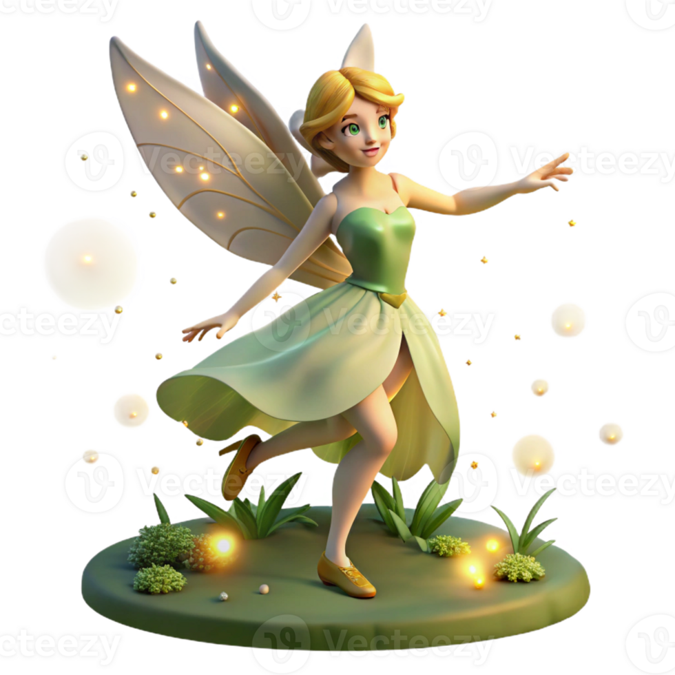 beautiful artistic A Graceful Fairy Dancing in a Moonlit Gla high quality png