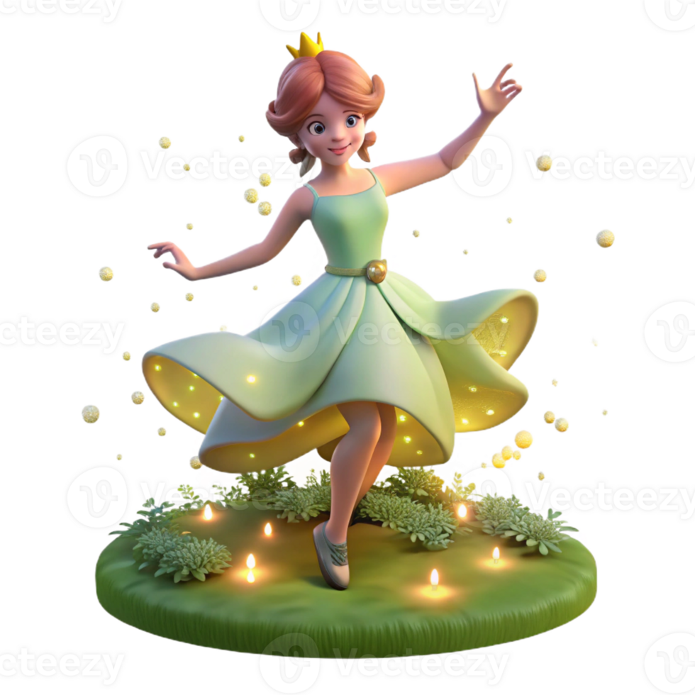 elegant contemporary A Graceful Fairy Dancing in a Moonlit Gla high resolution png