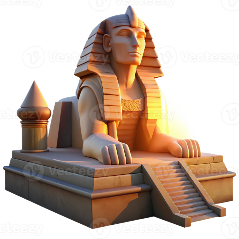 wonderful vintage A Mysterious Sphinx Guarding an Ancient T exclusive png