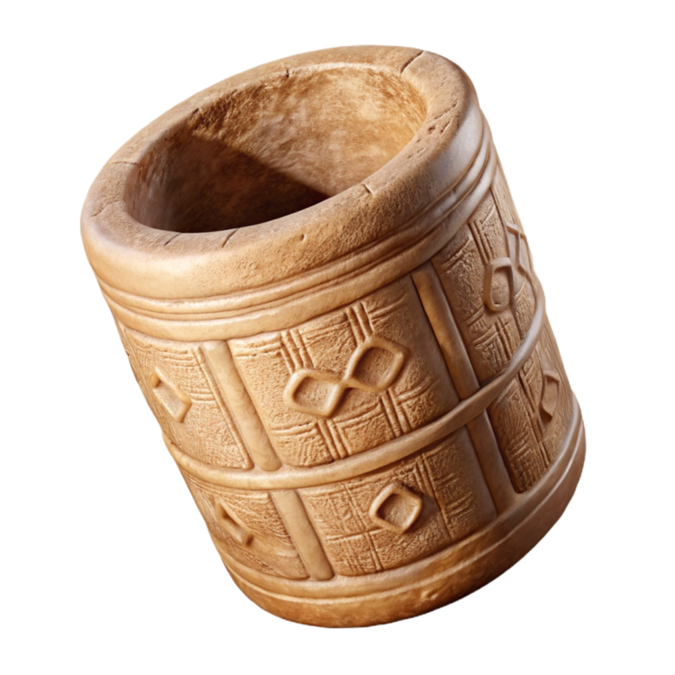 stunning creative Ancient Mesopotamian Cylinder Seal Detailed Impression high quality png
