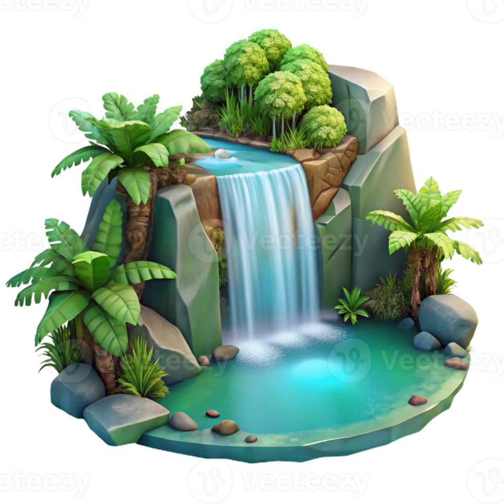 extraordinary contemporary A Hidden Waterfall Cascading Into a Cryst exclusive png