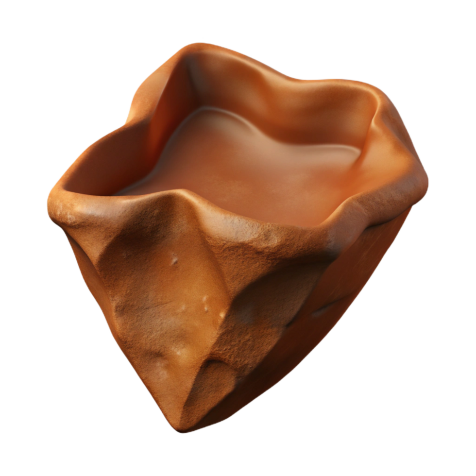 extraordinary rustic Ancient Pottery Shard Brown Texture Cutout original png