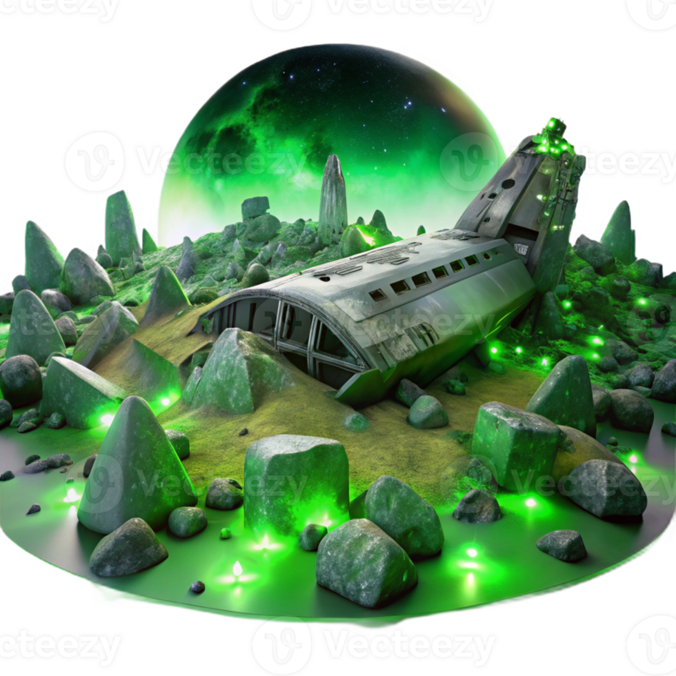 impressive minimalist A Spaceship Graveyard Filled with Derel professional png