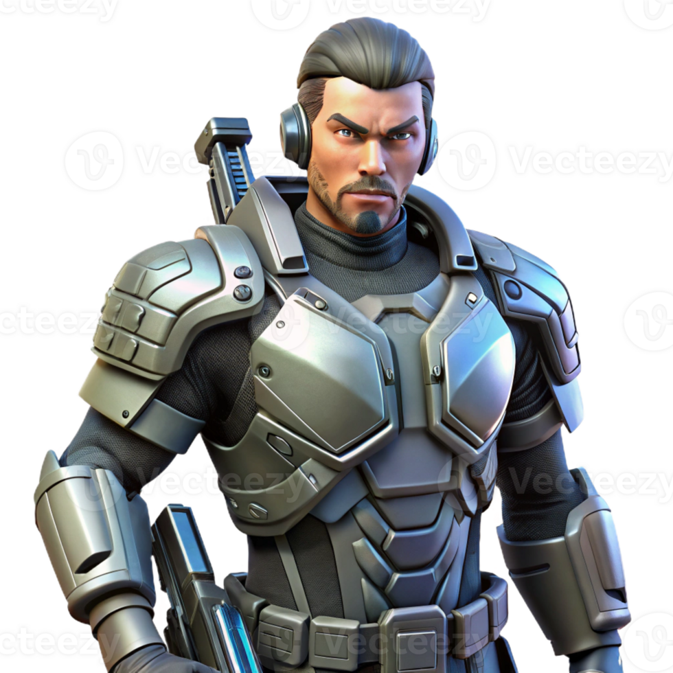 beautiful abstract A Futuristic Soldier Armed with Advanced exclusive png